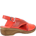 Red - Side - Fleet & Foster Womens-Ladies Judith Open Toe Leather Sandals