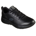 Black - Front - Skechers Womens-Ladies Marsing Gmina Slip Resistant Leather Trainers