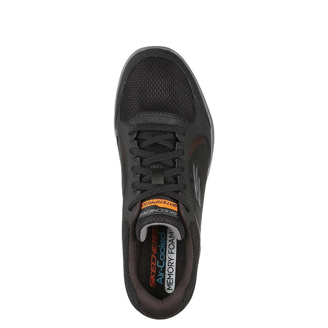 Black - Side - Skechers Mens Flex Advantage 4.0 True Clarity Leather Trainers