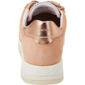Peach - Side - Geox Womens-Ladies Tabelya Leather Trainers