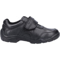 Black - Back - Hush Puppies Boys Arlo Senior Leather School Shoes