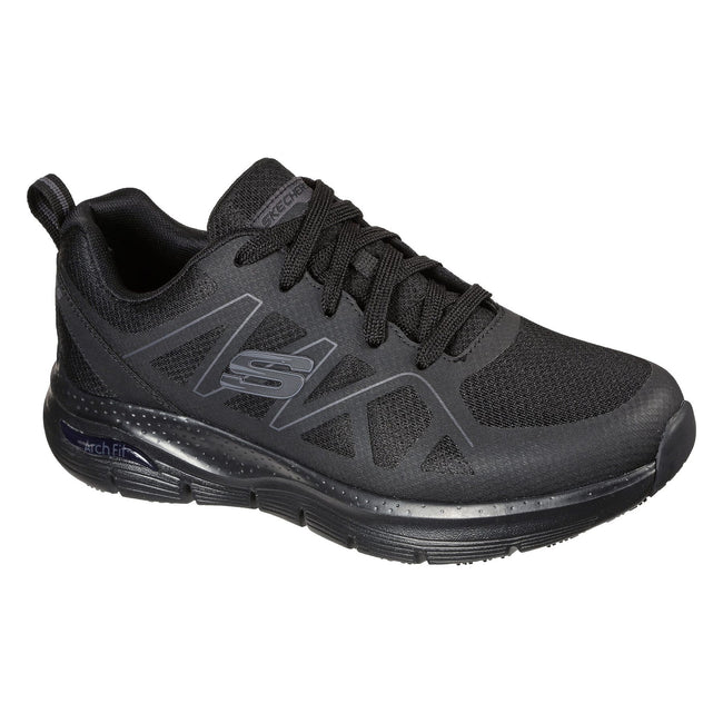 Black - Front - Skechers Mens SR Axtell Safety Shoes