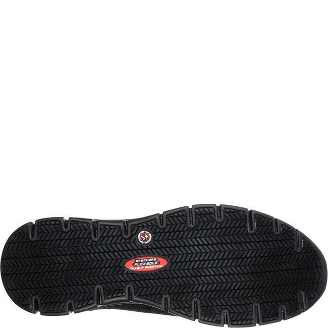 Black - Lifestyle - Skechers Mens Synergy Omat Safety Shoes