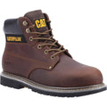 Brown - Front - Caterpillar Mens Powerplant S3 Leather Safety Boots