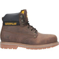 Brown - Back - Caterpillar Mens Powerplant S3 Leather Safety Boots