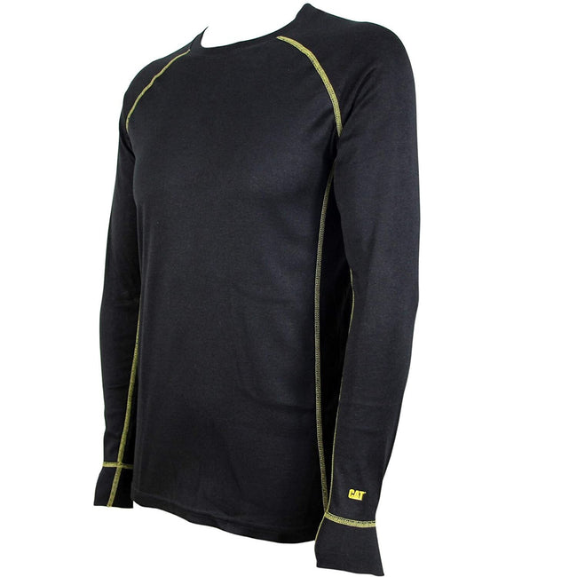 Black - Back - Caterpillar Mens Thermal Top