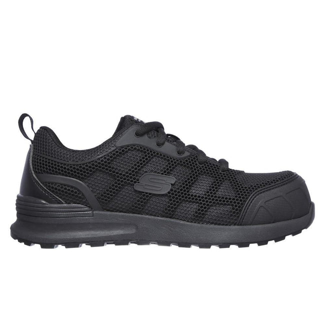 Black - Back - Skechers Womens-Ladies Bulklin Ayak Safety Shoes