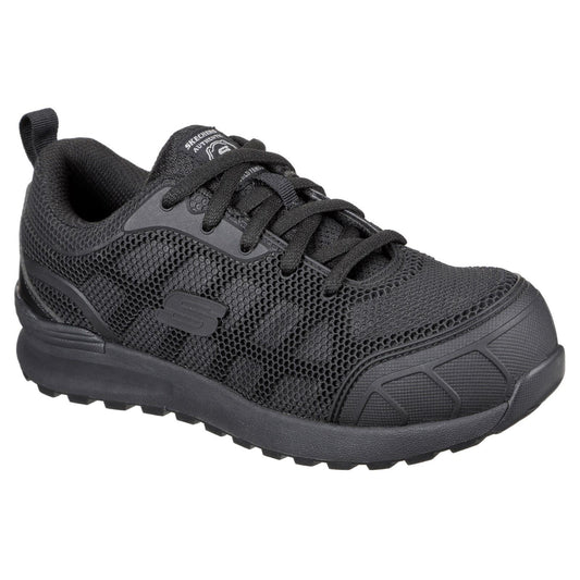 Black - Front - Skechers Womens-Ladies Bulklin Ayak Safety Shoes