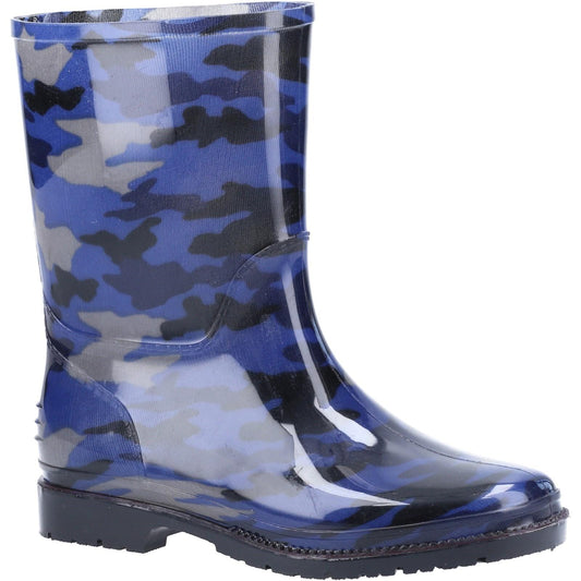 Navy - Front - Cotswold Childrens-Kids PVC Wellington Boots