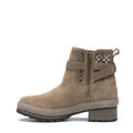 Grey - Side - Muck Boots Womens-Ladies Perforated Leather Ankle Boots