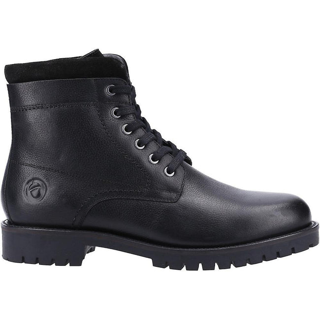 Black - Back - Cotswold Mens Thorsbury Leather Ankle Boots