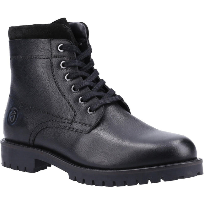 Black - Front - Cotswold Mens Thorsbury Leather Ankle Boots