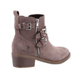 Taupe - Side - Hush Puppies Womens-Ladies Jenna Leather Ankle Boots