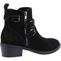 Black - Side - Hush Puppies Womens-Ladies Jenna Leather Ankle Boots