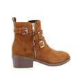 Tan - Side - Hush Puppies Womens-Ladies Jenna Leather Ankle Boots