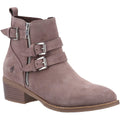 Taupe - Front - Hush Puppies Womens-Ladies Jenna Leather Ankle Boots