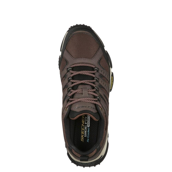 Brown-Black - Side - Skechers Mens Skech-Air Envoy Leather Trainers