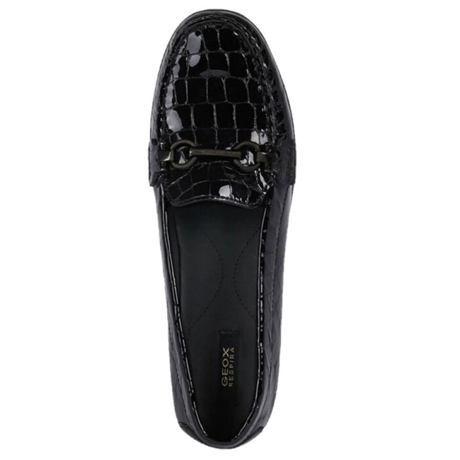 Black - Lifestyle - Geox Womens-Ladies Elidia Leather Loafers