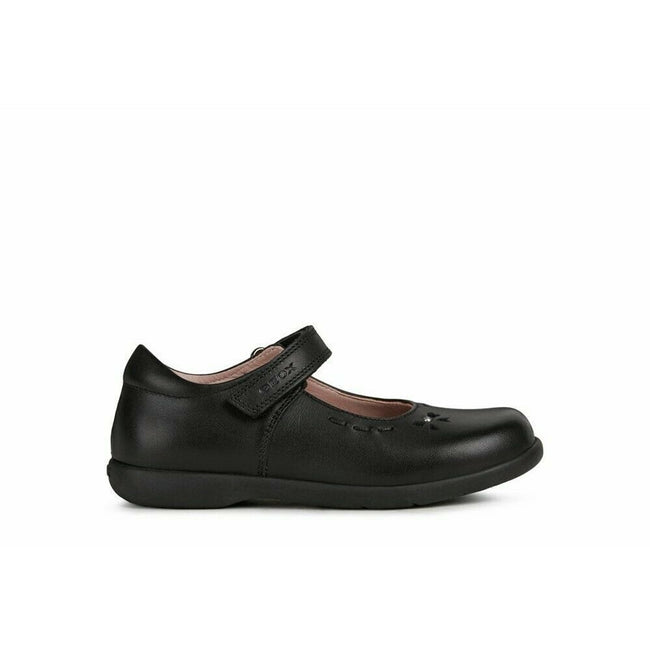 Black - Back - Geox Girls Naimara Ballerina Leather Mary Janes
