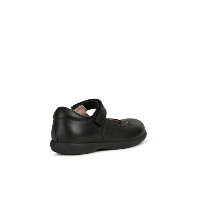 Black - Side - Geox Girls Naimara Ballerina Leather Mary Janes