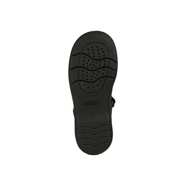 Black - Pack Shot - Geox Girls Naimara Ballerina Leather Mary Janes