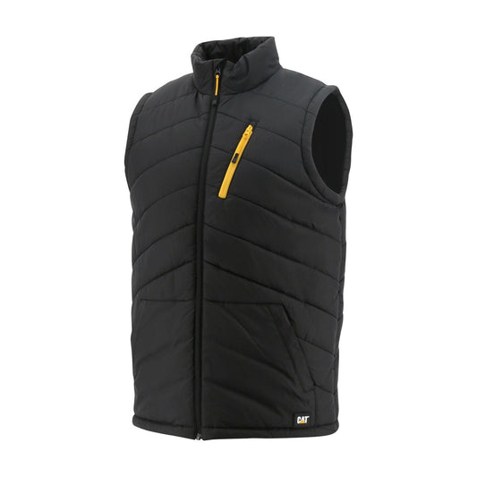Black - Front - Caterpillar Unisex Adult Essentials Quilted Body Warmer