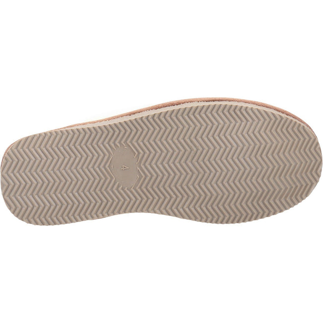 Brown-White - Lifestyle - Hush Puppies Womens-Ladies Arianna Leopard Print Suede Slippers