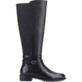 Black - Back - Hush Puppies Womens-Ladies Vanessa Leather Calf Boots