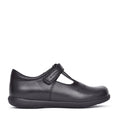 Black - Back - Geox Girls Naimara Perforated Patent Leather Mary Janes