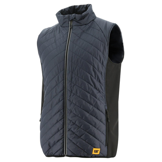 Navy - Front - Caterpillar Mens Trades Hybrid Body Warmer