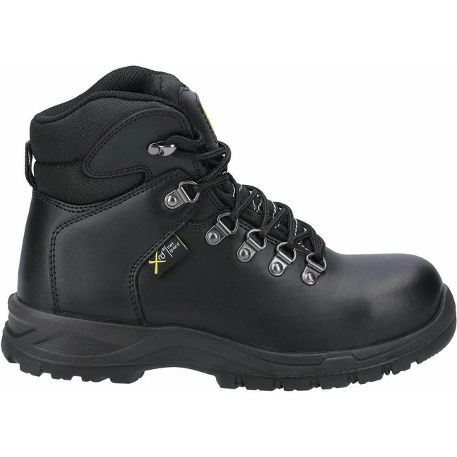 Black - Back - Amblers Womens-Ladies AS606 Leather Safety Boots
