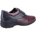 Navy-Bordeaux Red - Side - Cotswold Womens-Ladies Salford 2 Leather Oxford Shoes