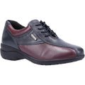 Navy-Bordeaux Red - Front - Cotswold Womens-Ladies Salford 2 Leather Oxford Shoes