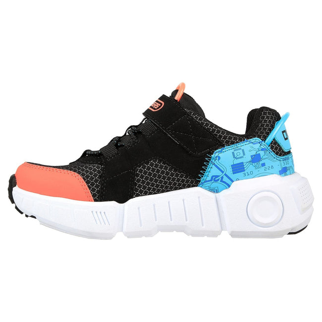 Black-Red-Blue - Side - Skechers Boys Gametronix Trainers