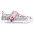 Slate-Multicoloured - Back - Skechers Childrens-Kids Twinkle Toes Sparkle Lite Leopard Shoes