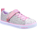 Slate-Multicoloured - Front - Skechers Childrens-Kids Twinkle Toes Sparkle Lite Leopard Shoes