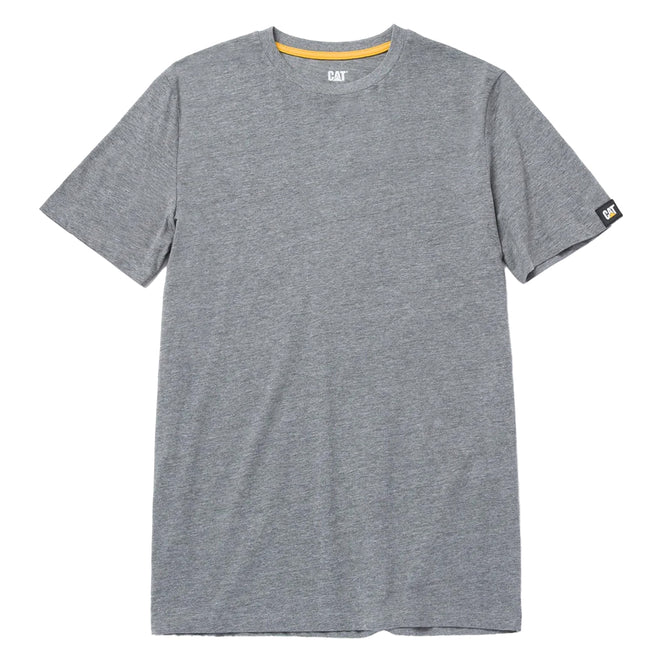 Heather Grey - Front - Caterpillar Mens Essentials Short-Sleeved T-Shirt