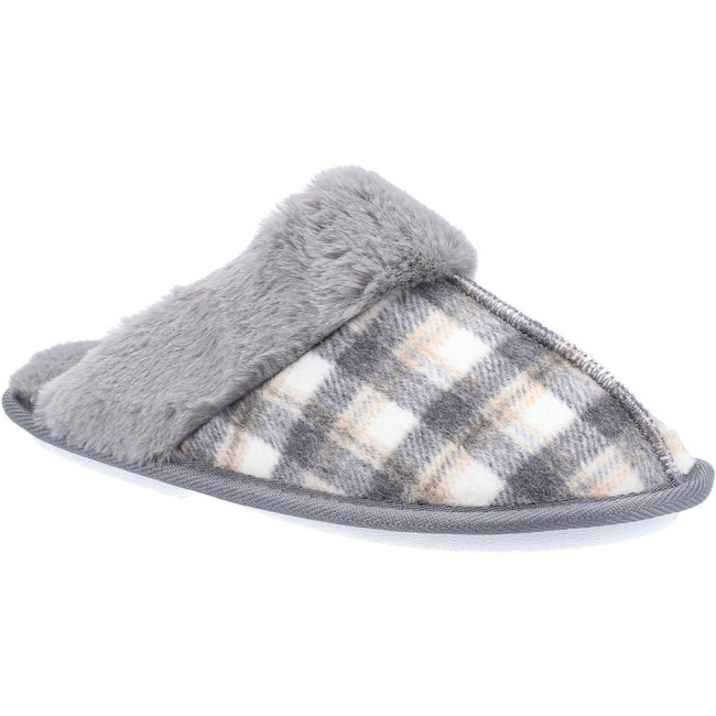 Grey - Front - Fleet & Foster Womens-Ladies Neath Slippers