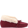 Burgundy - Back - Hush Puppies Womens-Ladies Philippa Slippers