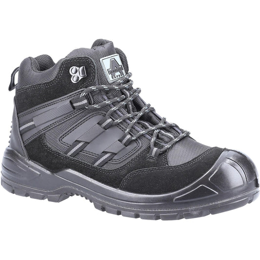 Black - Front - Amblers Unisex Adult 257 Suede Safety Boots