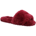 Bordeaux - Front - Hush Puppies Womens-Ladies Prue Slippers