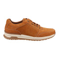 Tan - Back - Hush Puppies Mens Joseph Lace Leather Trainers