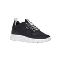 Black - Front - Geox Womens-Ladies Spherica Leather Trainers