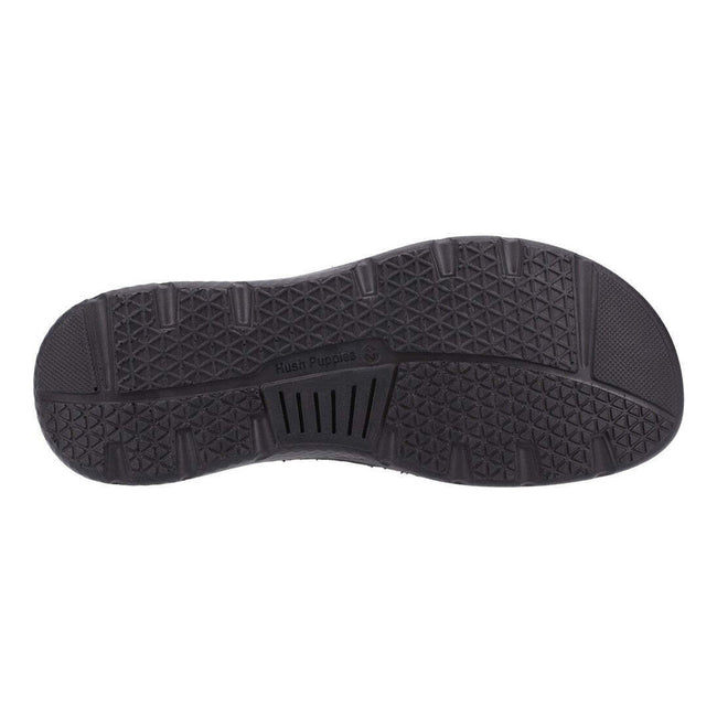 Brown - Side - Hush Puppies Mens Carson Leather Mules