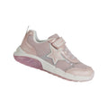 Light Rose - Pack Shot - Geox Girls Spaziale Leather Trainers