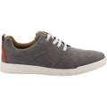 Grey - Back - Hush Puppies Mens Michael Lace Suede Casual Shoes