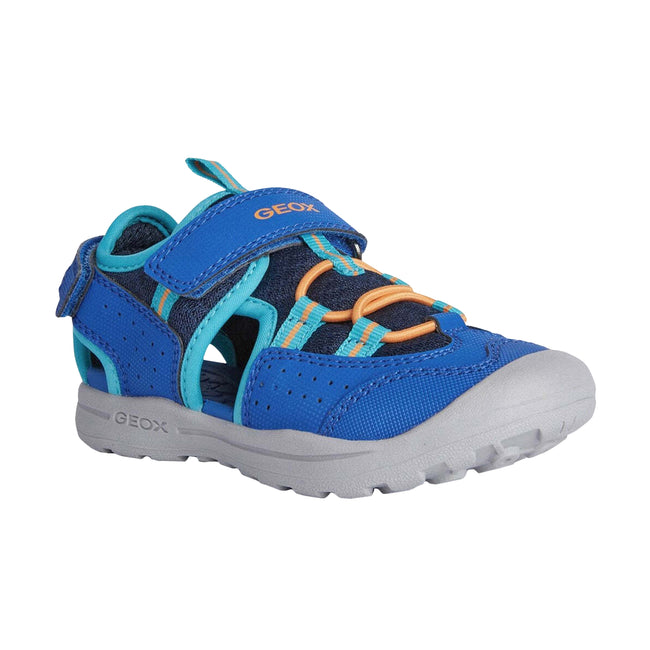 Royal Blue-Light Blue - Back - Geox Boys Vaniett Sandals