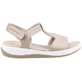 Taupe - Back - Hush Puppies Womens-Ladies Sylvie Leather Sandals