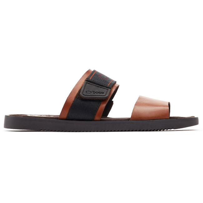 Tan - Back - Base London Mens Tangier Strappy Leather Sandals