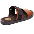 Tan - Side - Base London Mens Tangier Strappy Leather Sandals